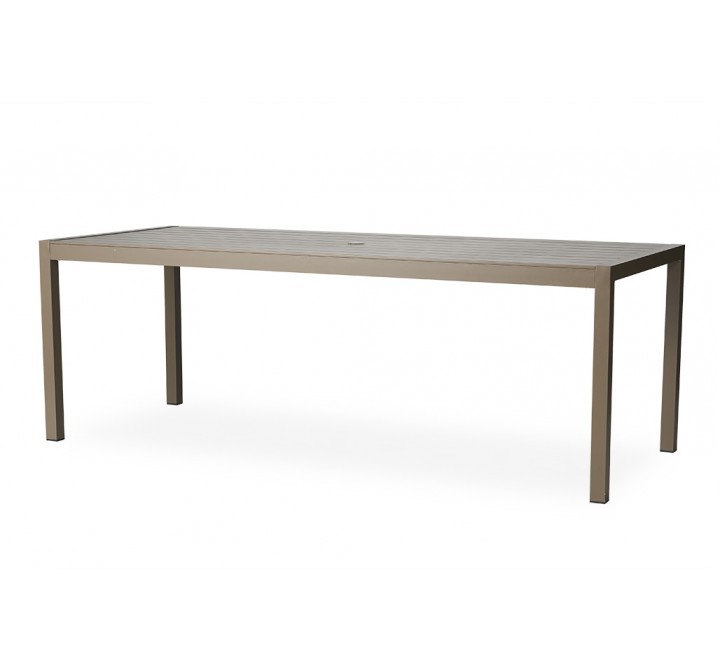 Milan 86.75" Rectangular Dining Table in Brushwood - Angled