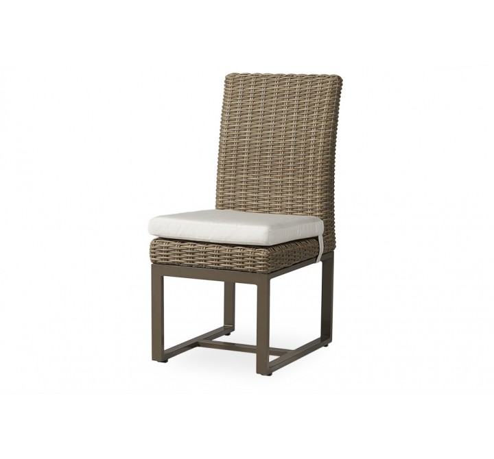 Milan Armless Dining Chair in Brushwood - Angled