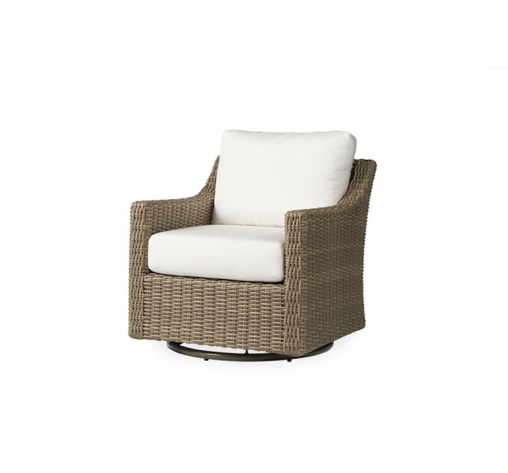 Milan Swivel Glider Lounge Chair - Angled