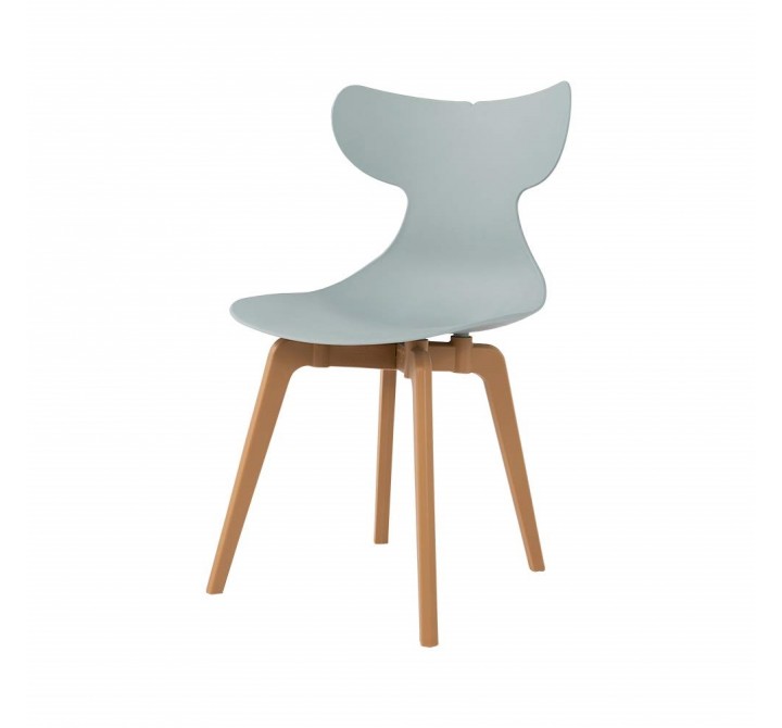 Leisure D With Tan PP Stand Dinning Chair - Mint - Angled