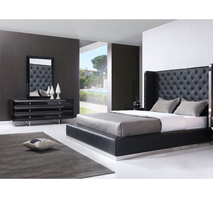 Whiteline Modern Living Abrazo Mirror - BLACK