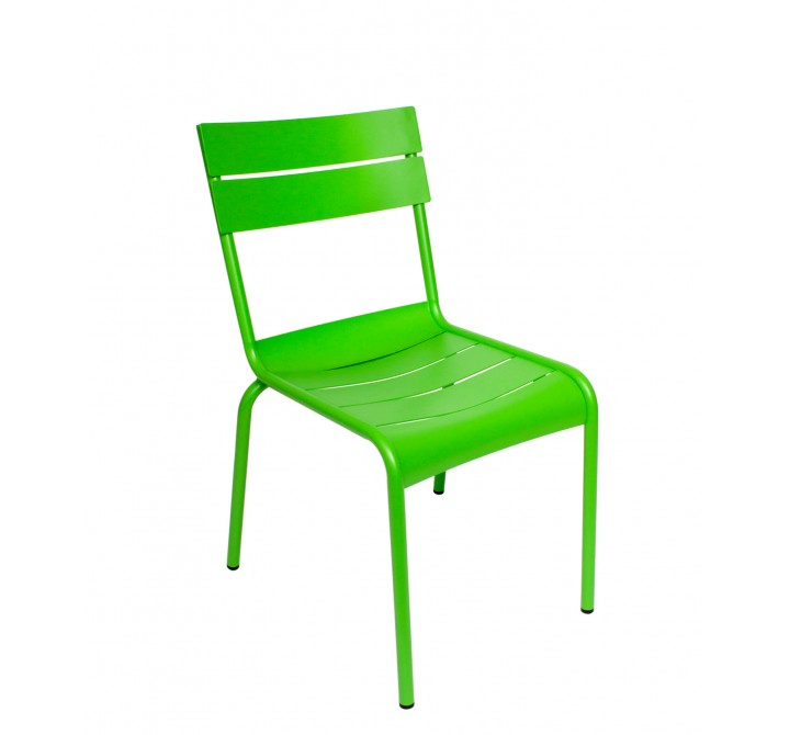 Beachcomber Stacking Powder Coated Aluminum Side Chair - Lime