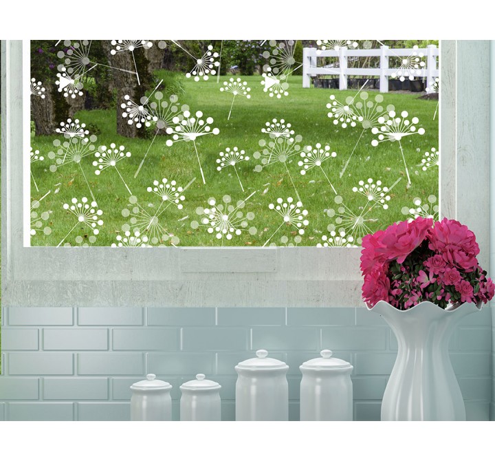 Odhams Press Dandelion Decorative Window Film  - Optically Clear