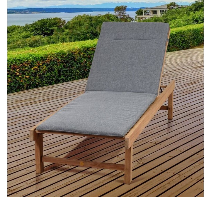 Amazonia Maasdam 2 Piece Teak Patio Lounger Set - Lifestyle