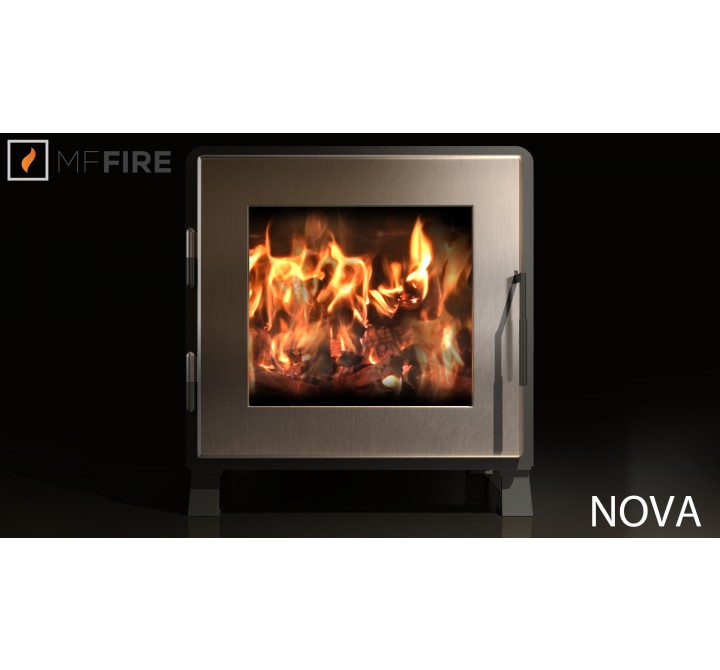 MF Fire Nova Wood Stove - Black - Lifestyle
