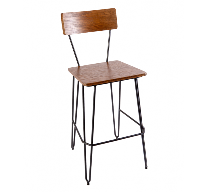 NV Barstool With Steel Wire Frame - Sand Black Finish