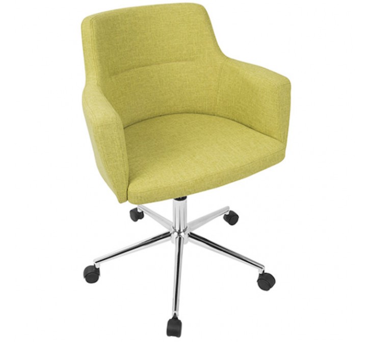 LumiSource Andrew Office Chair - Light Green - Perspective