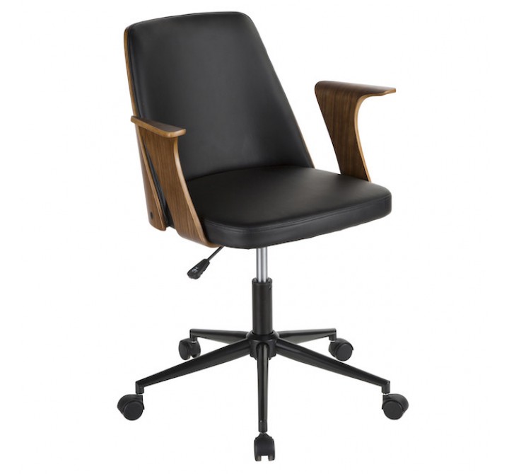 LumiSource Verdana Office Chair - Black - Perspective