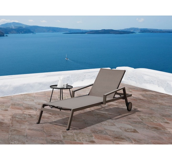 Whiteline Modern Living Bondi Outdoor Chaise - Set of 2 - Taupe