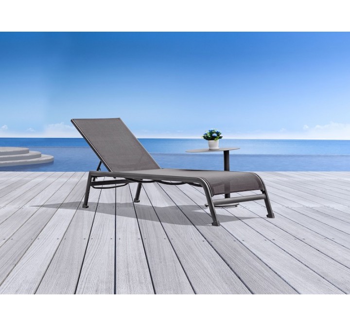 Whiteline Modern Living Sunset Outdoor Chaise - Set of 2 - Taupe