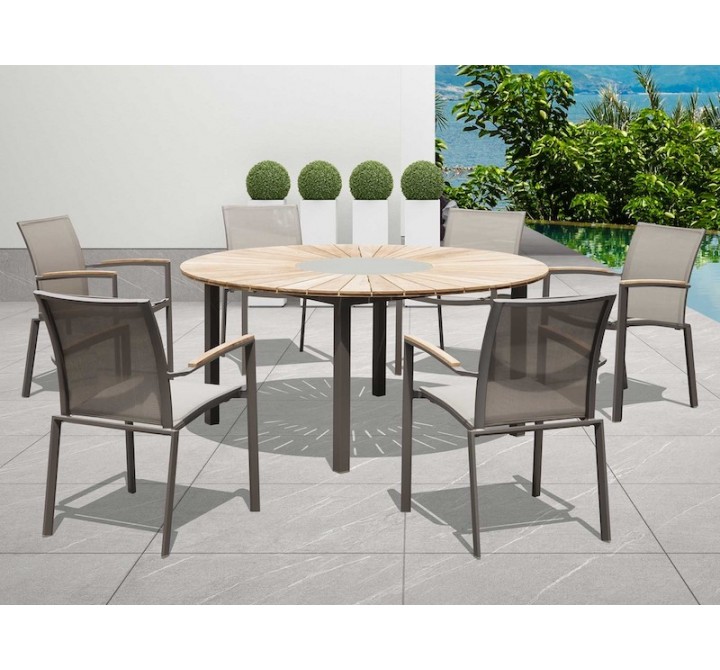 Whiteline Modern Living Sanctuary Indoor / Outdoor Dining Armchair - Set of 4