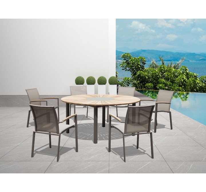 Whiteline Modern Living Sanctuary Indoor / Outdoor Dining Table