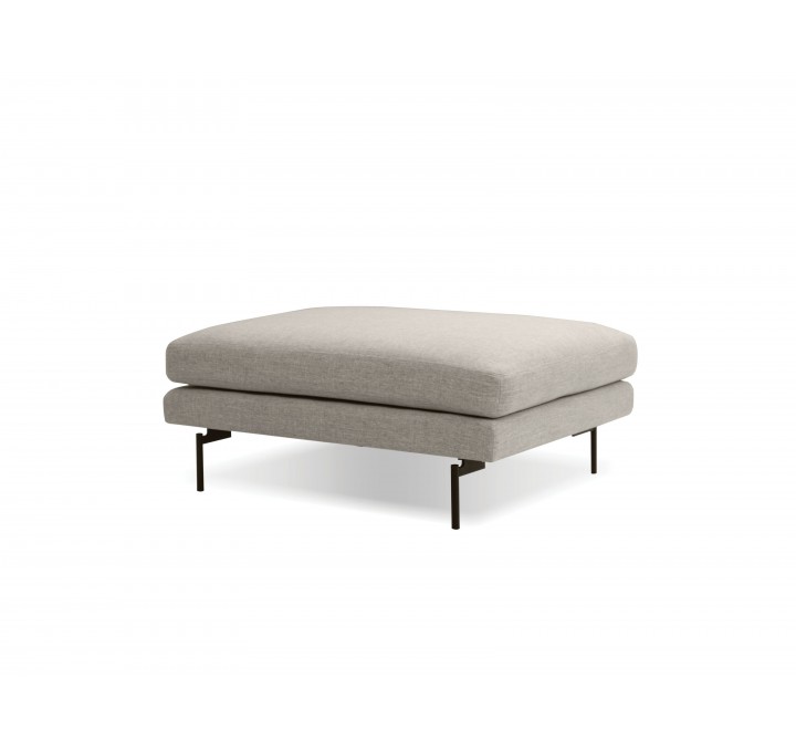 Tux Ottoman Light Grey - Angled View