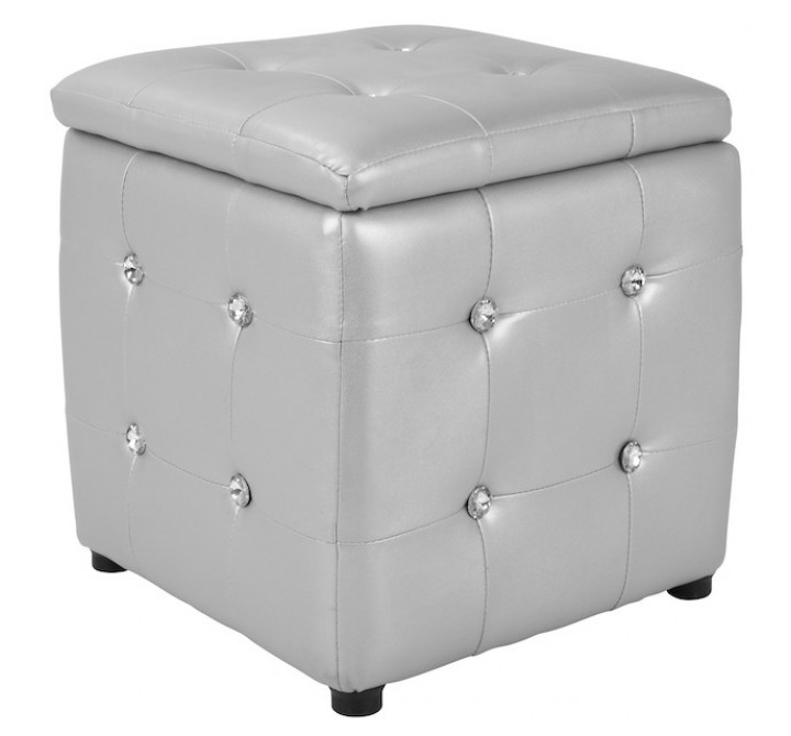LumiSource Pouf Square Ottoman - Perspective