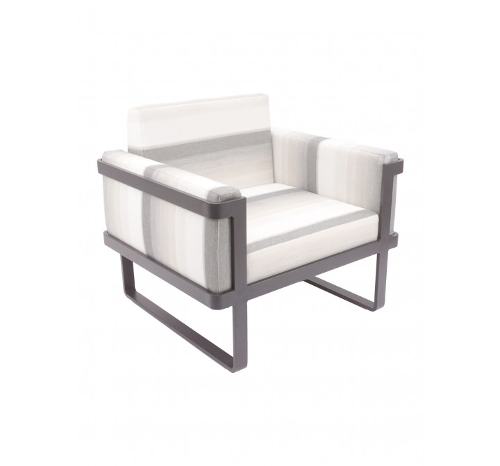 Palm Beach Lounge Armchair - White - Front