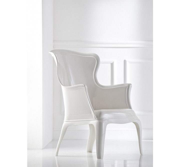 Molded Polycarbonate Mold Side Chair - PASHA – WHITE - Lifestyle