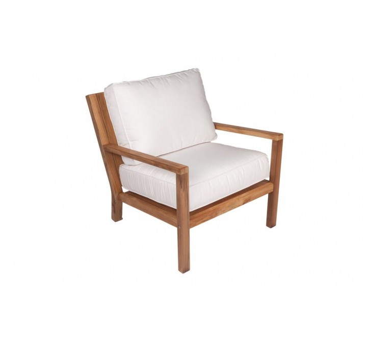 Coastal Wooden Club Chair - Natural