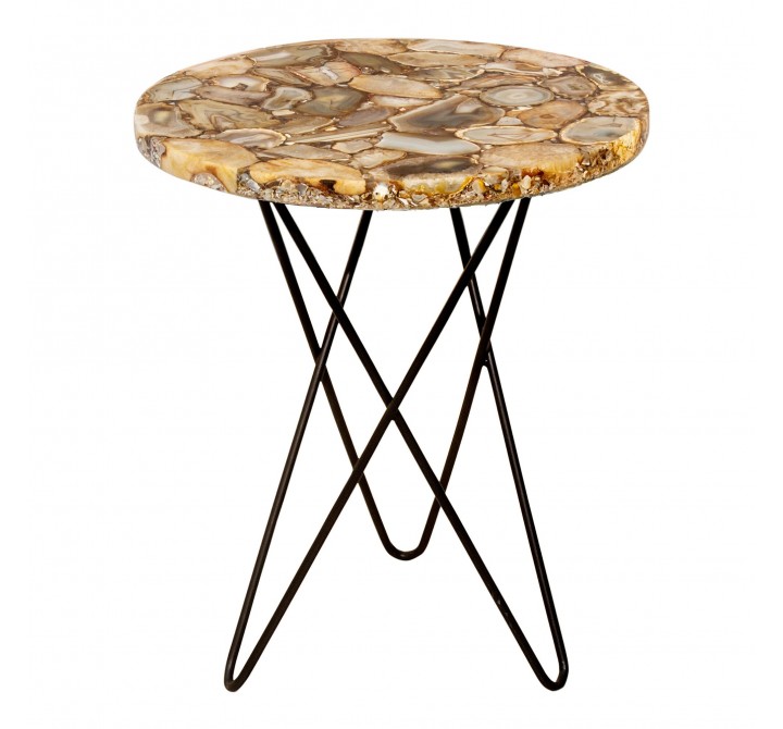 Natura Agate Accent Table - Front