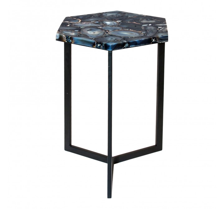Hexagon Agate Accent Table