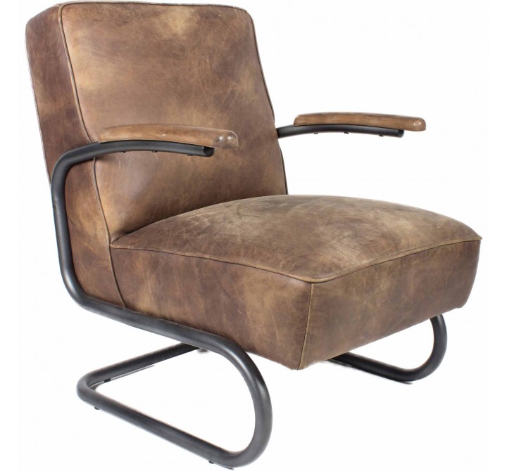 Moe's Home Collection Perth Club Chair Light Brown - Angled