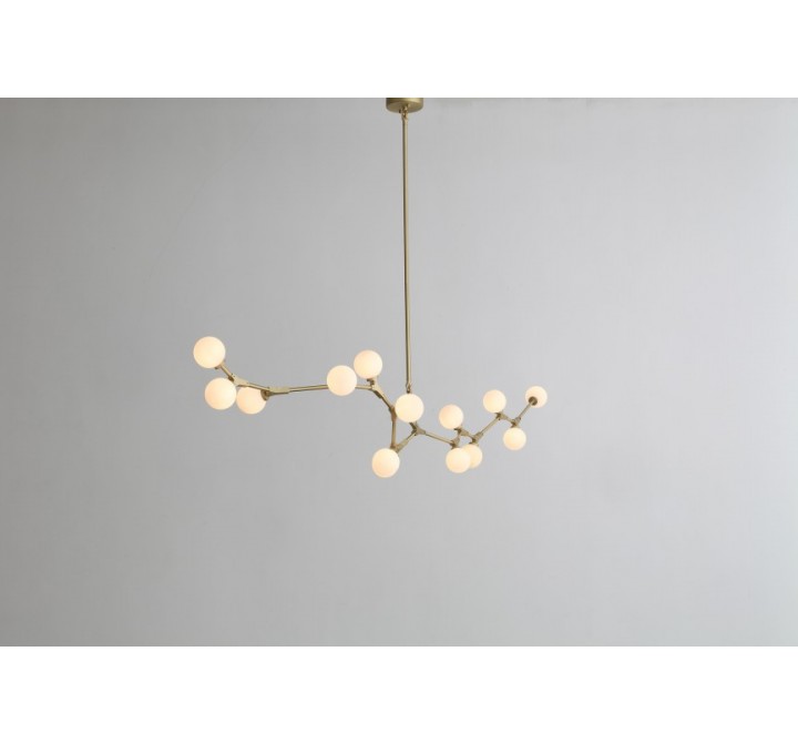 Wisdom Pendant Lamp Black Iron And White Glass