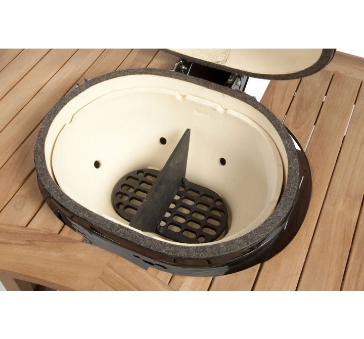 Primo Ceramic Grills Cast Iron Fire Box Dividers - In Stand