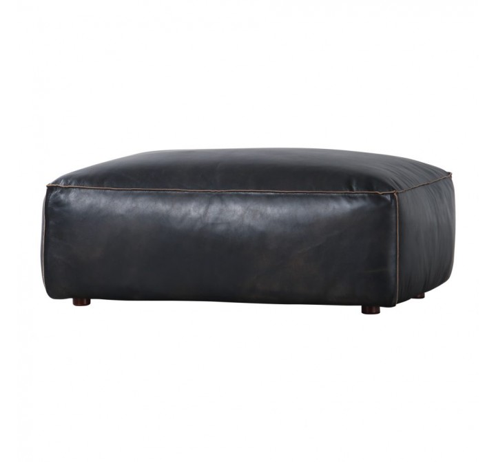 Moe's Home Collection Luxe Ottoman Antique Black - Angled