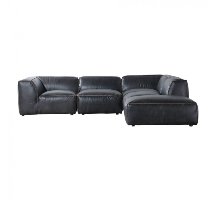 Moe's Home Collection Luxe Lounge Modular Sectional Antique Black