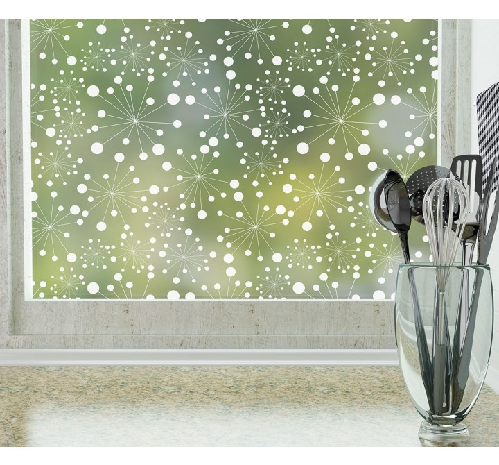 Odhams Press Nova Frosted Non-Adhesive Decorative Window Film - Privacy Cling Film