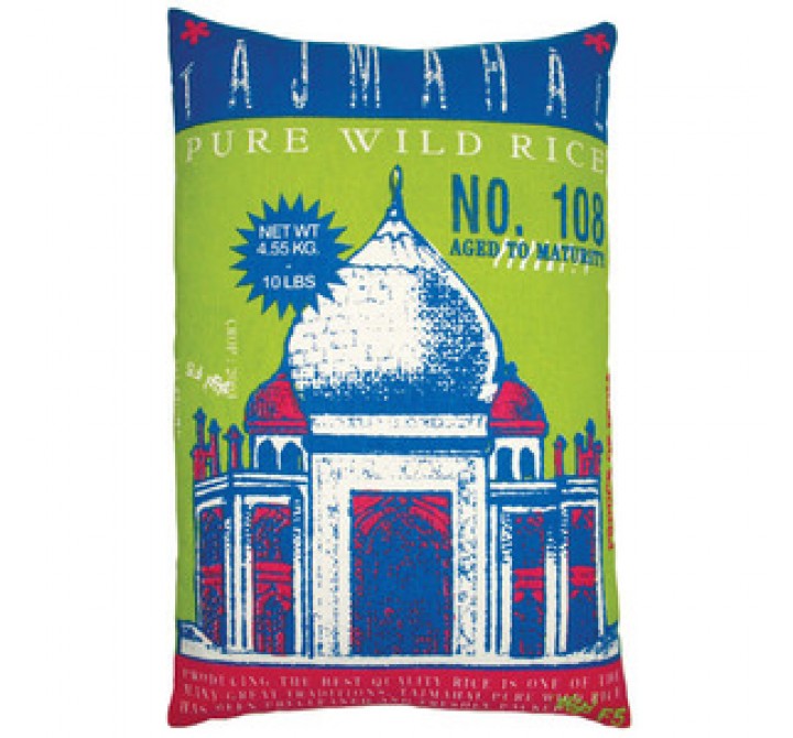 Koko Company Rice 13" x 20" Pillow with Taj Mahal Print