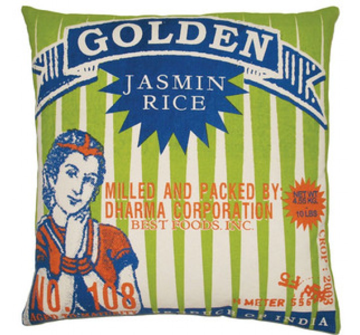 Koko Company Rice 20" x 20" Pillow with Golden Print