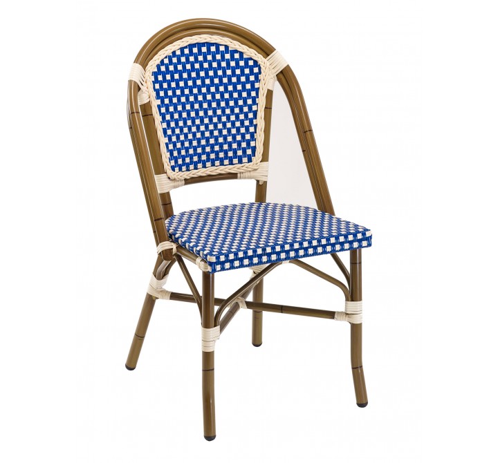 Hand Painted Aluminum Frame Side Chair - RT-01 - Blue