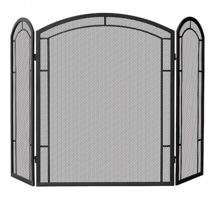 Mr. Bar-B-Q UniFlame® 3 Panel Black Wrought Iron Screen