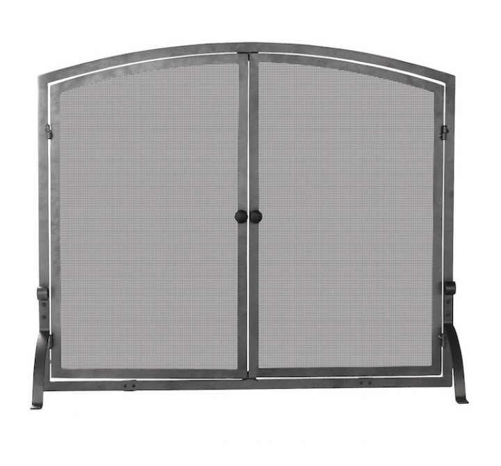 Mr. Bar-B-Q UniFlame®  Single Panel Olde World Iron Screen with Doors, Large