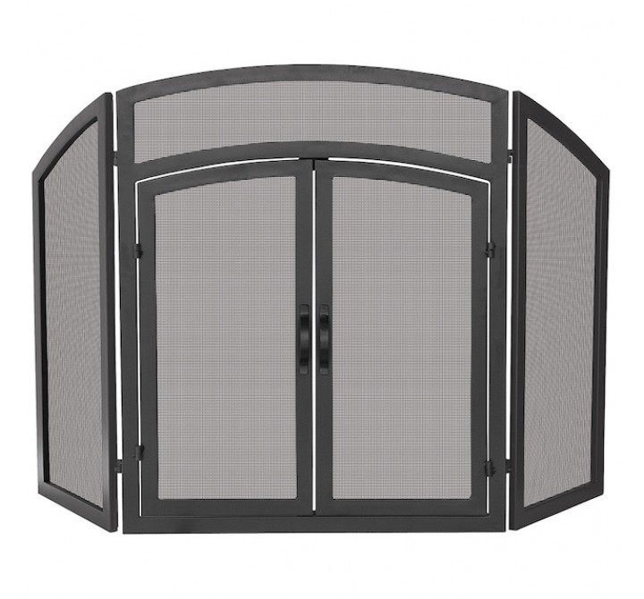 Mr. Bar-B-Q UniFlame® 3 Fold Black Wrought Iron Arch Top with Doors