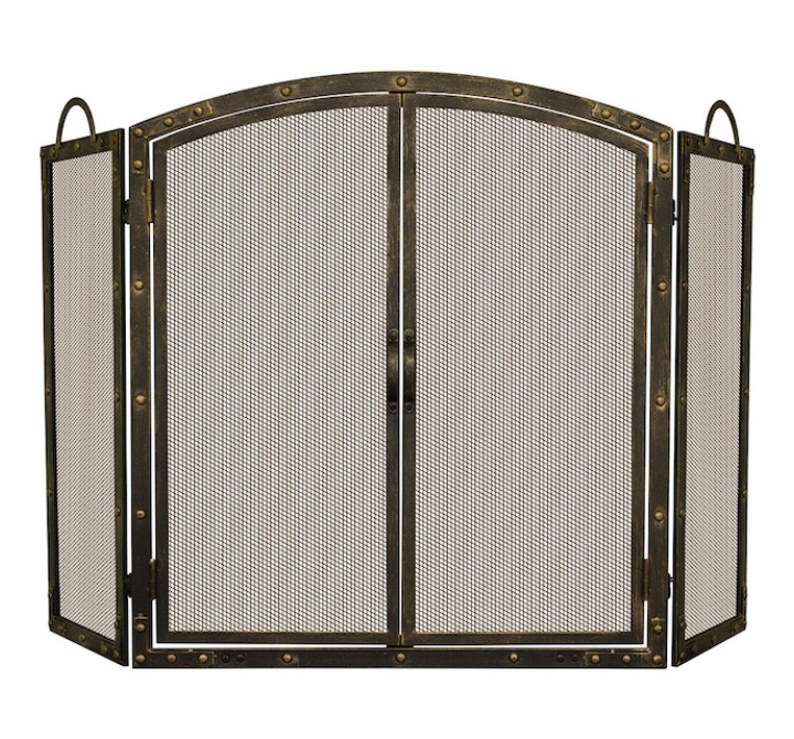 Mr. Bar-B-Q UniFlame® 3 Panel Aged Bronze Screen with Doors