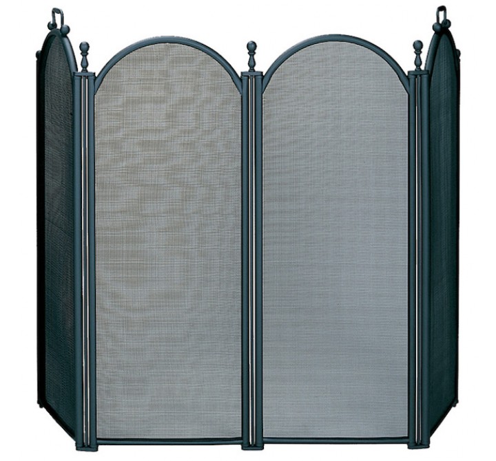 Mr. Bar-B-Q UniFlame® 4 Fold Large Diameter Black Finish Screen with Woven Mesh
