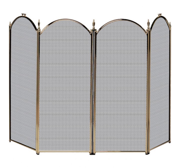 Mr. Bar-B-Q UniFlame® 4 Fold Antique Brass Screen