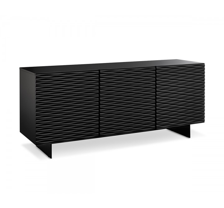Vanessa Buffet In Matte Black Wave Doors