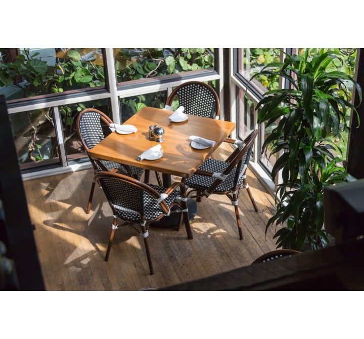 Paris Bar Side Chair - Black and White - Lifestyle