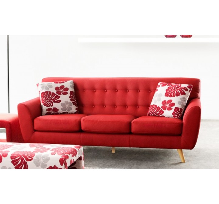 Diamond Sofa Scarlett Solid Fabric Sofa - RED