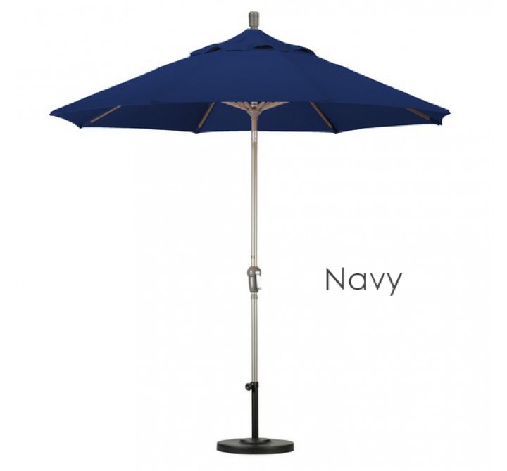 California Umbrella 9' Aluminum Market Umbrella Auto Tilt Champagne - Sunbrella