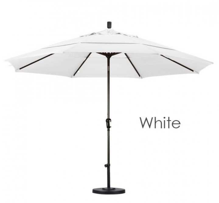 California Umbrella 11' Aluminum Market Umbrella Auto Tilt Bronze - Olefin