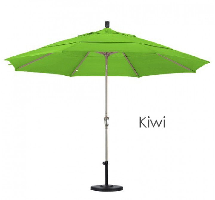 California Umbrella 11' Aluminum Market Umbrella Auto Tilt Champagne - Olefin