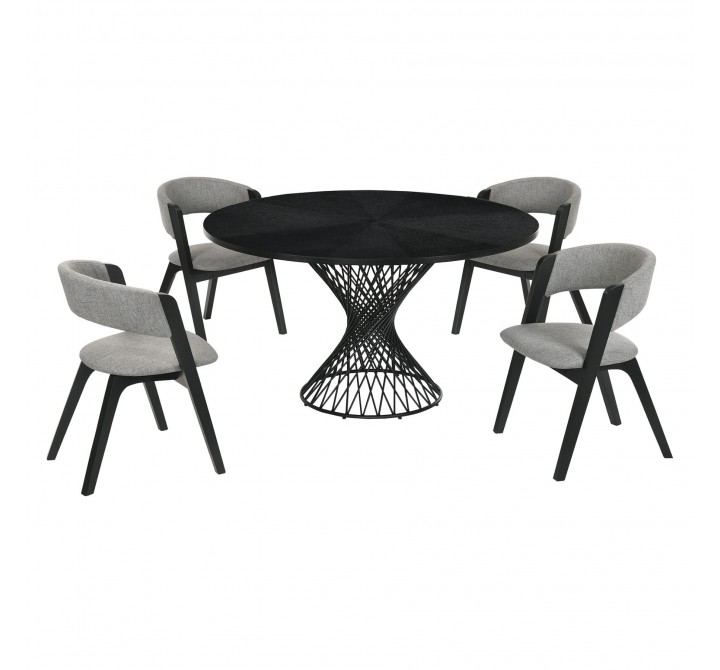 Cirque Rowan 5 Piece Black Dining Set