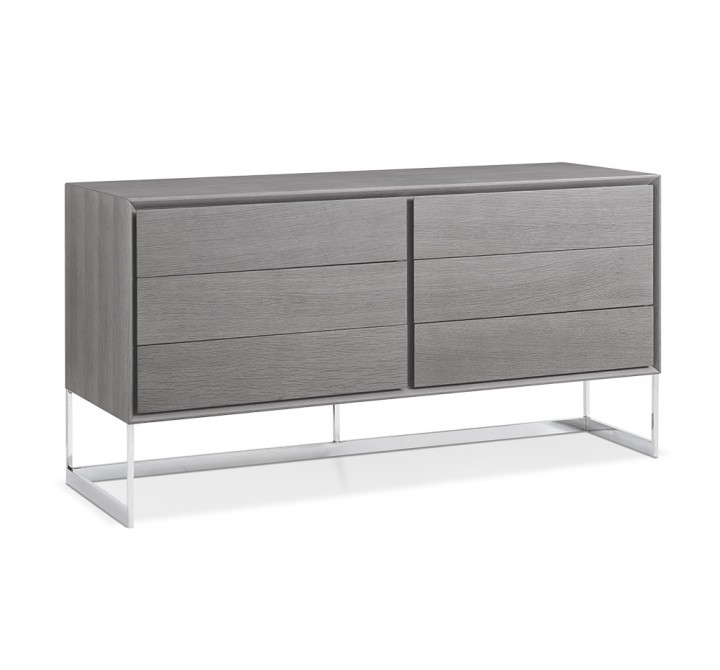 Skylar Buffet Gray Oak Veneer - Angled