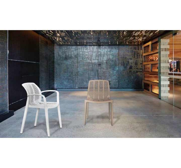 SPYGA Designer Stacking Side Chair - Lifestyle
