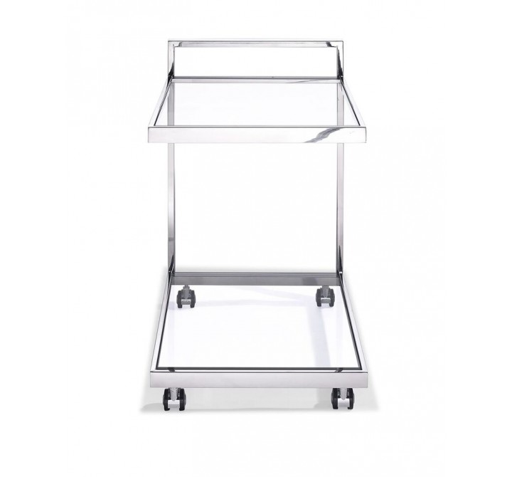 Sandra Side Table/Bar Cart - Front