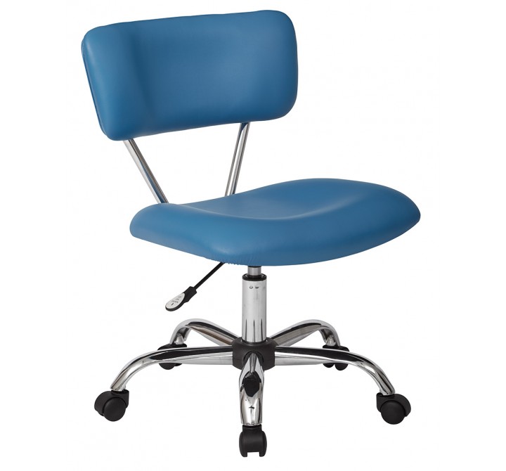Vista Task Office Chair - Blue Faux Leather