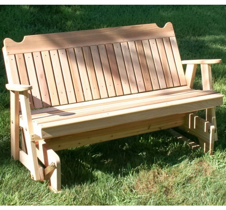 4' Red Cedar Straight Back Glider